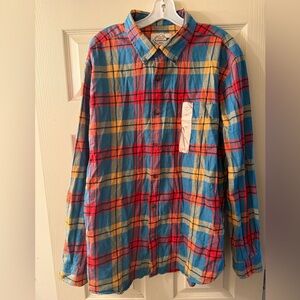 St. John's Bay Mens Classic Fit Long Sleeve Flannel Shirt